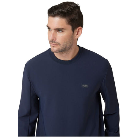 Guess felpa tecnica stretch blu M4YQ09 KCBL0 G7V2