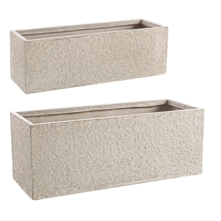 Set di 2 balconiere rettangolari vasi da giardino balcone esterno per piante