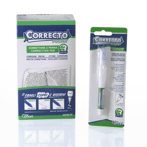 Correttore liquido a penna ad asciugatura rapida Bianchetto Correcto da 5 ml