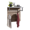 Pannello moderno appendiabiti da ingresso con ripiano in legno h 84 cm