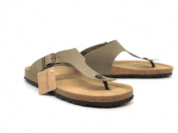 GRUNLAND Ciabatta infradito uomo Tito Kaki