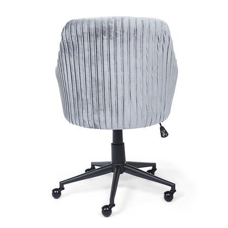 Sedia da ufficio in velluto con ruote "Kate" per scrivania elegante e moderna