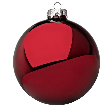 Palline in vetro per albero di natale rosso scuro decorazione natalizia