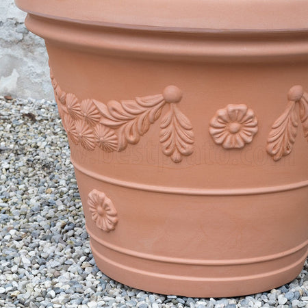Vaso "Festonato Classic" in plastica da giardino per fiori e piante