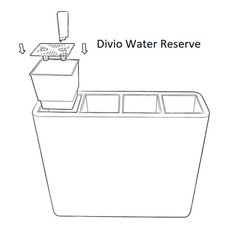 Vaso rettangolare "Divio indoor, outdoor e water reserve" in plastica colorati da esterno e giardino per fiori e piante