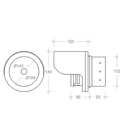 Fumaiolo gas innesto F femmina