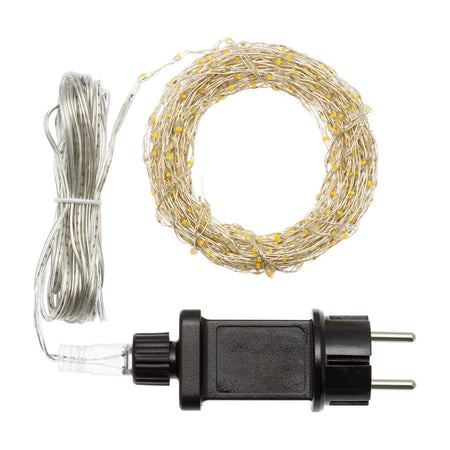 Luci di natale catena con 625 Maxi-Micro Led e filo in metallo per interno ed esterno 10 mt