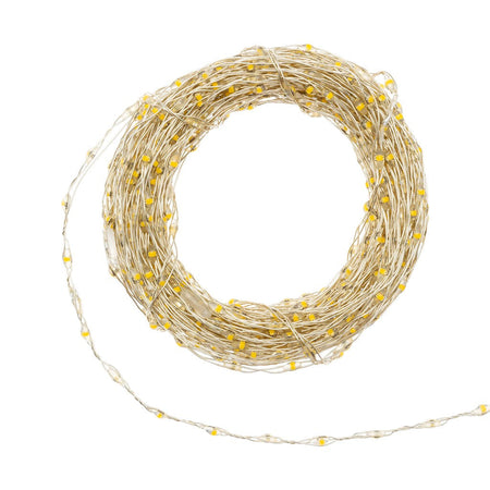 Luci di natale catena con 625 Maxi-Micro Led e filo in metallo per interno ed esterno 10 mt