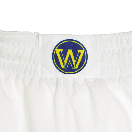 NIKE NBA Pantaloncino Basket Uomo Nba Swingman Short Icon Edition Home Golwar White/amarillo/rush Blue/rush Blue da uomo