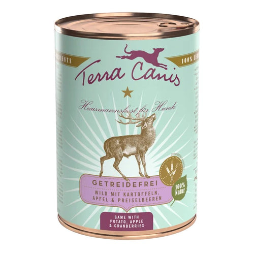 Terra Canis grain-free Selvaggina con patata, mela e mirtillo rosso 800 gr