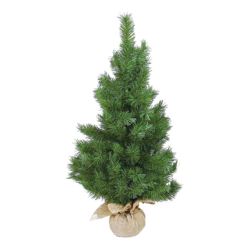 Albero di natale pinetto Noel in PVC di altissima qualità e base in juta h 60 cm