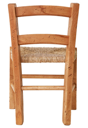 Biscottini Sedia baby in legno massello di faggio con seduta in paglia L30xPR29xH50 cm Made in Italy