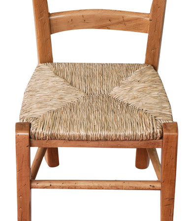 Biscottini Sedia baby in legno massello di faggio con seduta in paglia L30xPR29xH50 cm Made in Italy