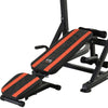 Postazione Pieghevole e Multiuso per Allenamento in Acciaio con Barra Trazioni e Sedia Romana, 92 x 178 x 200-236cm ZC7A91-092RDZC7