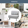 Poltrona Letto Singolo con Materasso e Cuscino Imbottito grigio , Telaio in Metallo e Schienale Regolabile 90-180°, Beige divanetto ospiti F833-066BGA