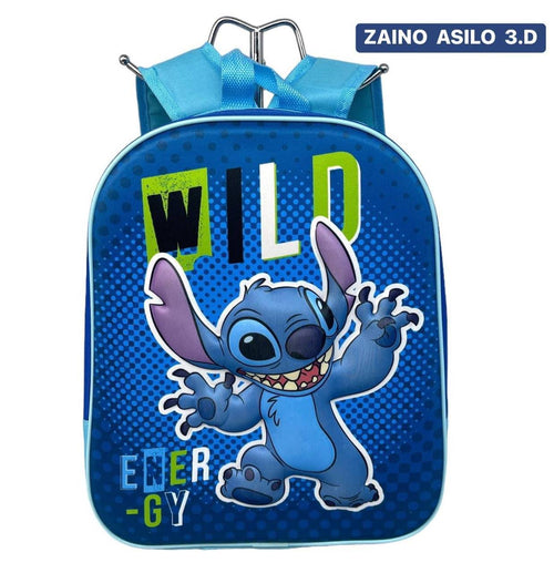 ZAINO ASILO 3D STITCH BORSA SCUOLA BAMBINO