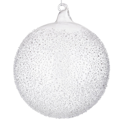 Palline per albero di Natale in vetro Saturno trasparente  per decorazioni natalizie