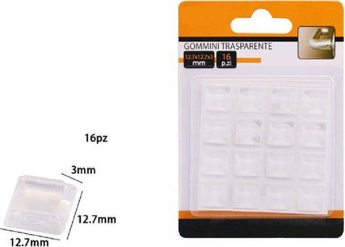 16 Gommini Adesivi Protezione Pavimenti Trasparenti Quadrati 12.7x12.7x3mm 66092 Casa, arredamento e bricolage > Bricolage e fai da te > Minuteria Trade Shop italia - Napoli, Commerciovirtuoso.it