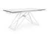 Tavolo Quasar allungabile rettangolare con piano in ceramica con supporto in vetro temperato da 160-240 x 90 cm
