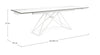 Tavolo Quasar allungabile rettangolare con piano in ceramica con supporto in vetro temperato da 160-240 x 90 cm