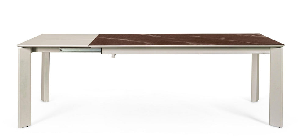 Tavolo "Briva" allungabile rettangolare con piano in ceramica e supporto in mdf