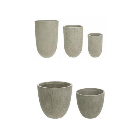 Set di vasi per esterno Brush To da balcone color salvia rotondi