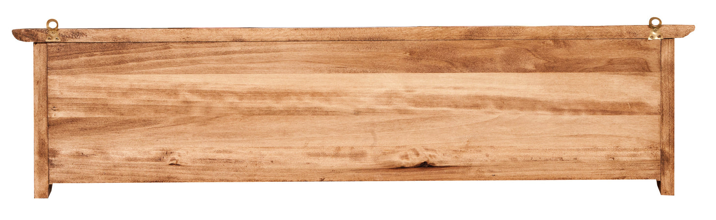 Biscottini Biscottini Attaccapanni Mensola Legno Massello Tiglio Naturale 100x22x25.5 Italy