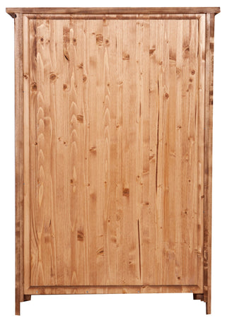 Biscottini Piccola libreria Country in legno massello di tiglio finitura naturale L68xPR25xH98 cm. Made in Italy