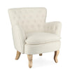Poltrona Orlins per interno, Struttura In Legno Di Pino E Compensato, Rivestimento In Poliestere Effetto Boucle', Capitonne' 71.5 x 72.5 x 79h cm
