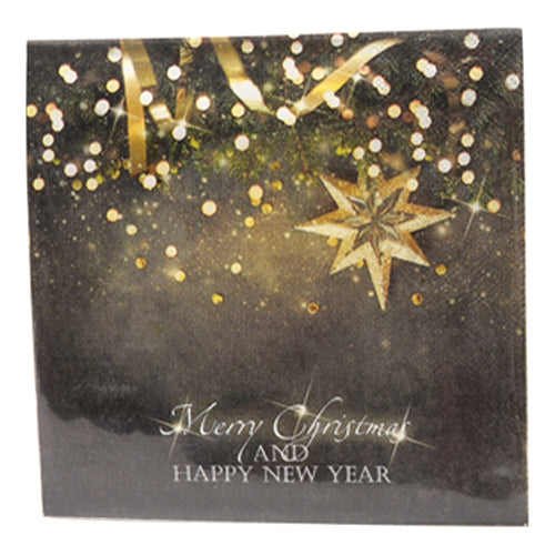 Tovaglioli natalizi Tartan 33 x 33 cm decorazione per tavola di Natale, confezione da 20 tovaglioli