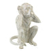 Statuetta decorativa da giardino e veranda Scimmietta Bianca h 24 cm