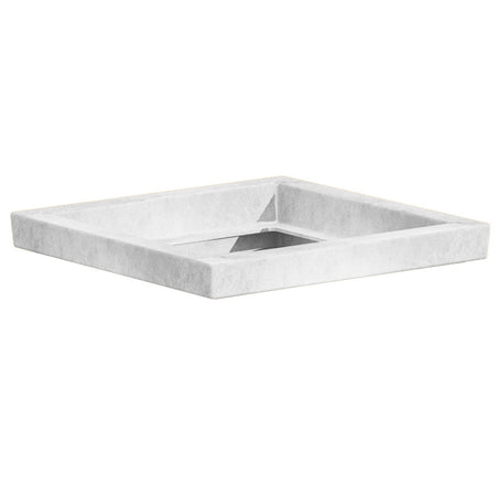 Sottovaso per vaso quadrato in resina per piante e fiori "Made in Italy" da esterno
