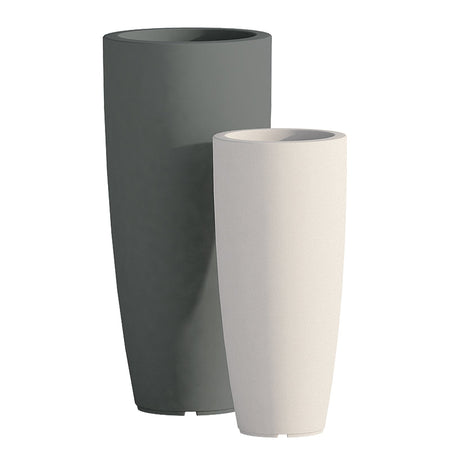 Vaso Cromia Stilo rotondo e alto tinta unita per esterno ed interno "Made in Italy"