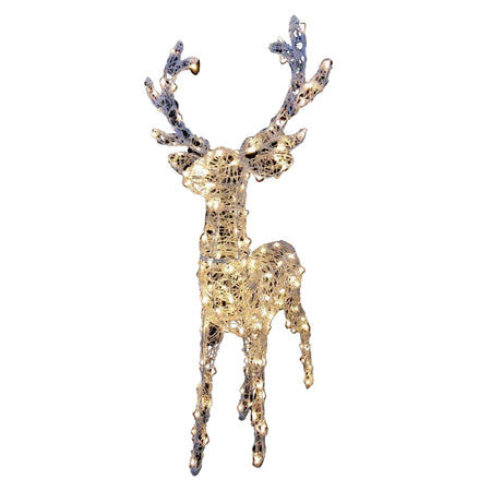 Renna luminosa a led decorazione natalizia per uso interno ed esterno h 110 cm