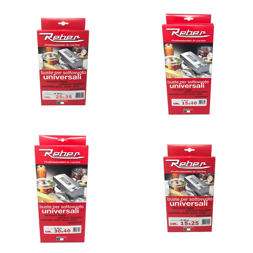 Sacchetti alimentari per sottovuoto e conservazione buste trasparenti goffrate 30 pezzi