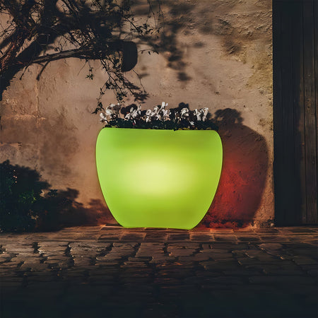 Vaso luminoso Heart Bright con led decorazione "Made in Italy" per esterno