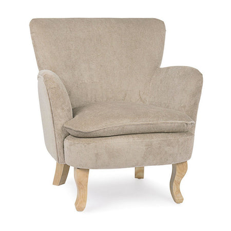 Poltrona "Orlins" per interno, Struttura In Legno Di Pino E Compensato, Rivestimento In Poliestere Effetto Boucle', Capitonne' 71.5 x 72.5 x 79h cm