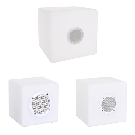Lampada a led cubo speaker per uso interno ed esterno