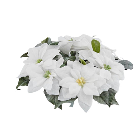 Corona di stelle bianche Ø 20 cm decorazione natalizia per centrotavola