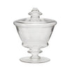 Contenitore coppa decorativa in vetro con coperchio da Ø13 x h17 cm