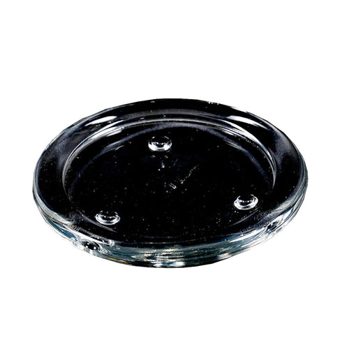 Piatto portacandele in vetro trasparente decorazione vintage da ⌀ 11 cm