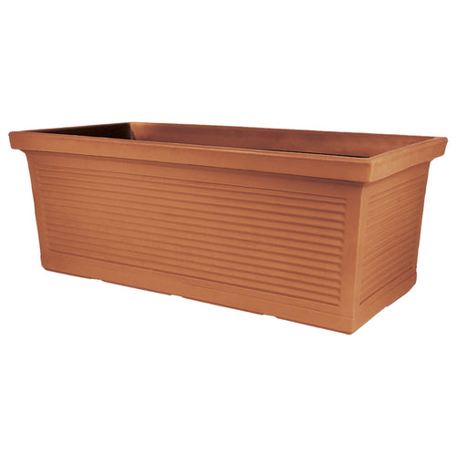 Fioriera Millerighe rettangolare in resina decorazione per fiori e piante Made in Italy