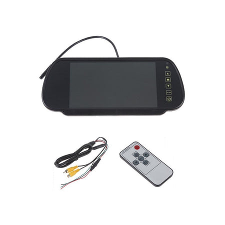 Specchietto Bluetooth Vivavoce Auto Retrovisore Lcd 7" Cavo Retromarcia Av1 Av2