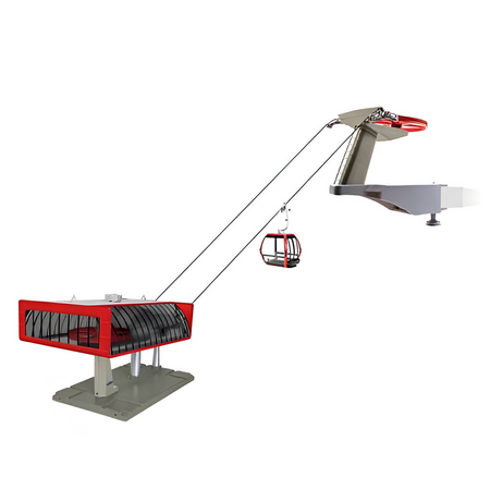 Modellino Ski Lift D-Line Luxe Rosso 1:32 con Cabina Rosso