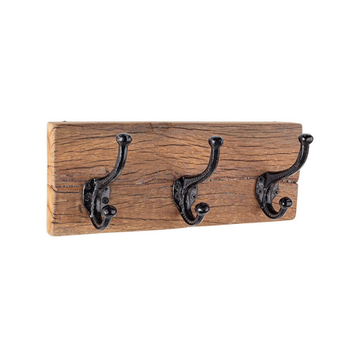 Appendiabiti Rafter struttura in legno con ganci in ferro per arredamento