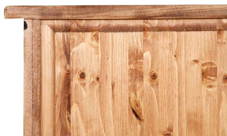 Biscottini Stipetto Country in legno massello di tiglio finitura naturale L68xPR25xH98 cm. Made in Italy