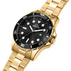 Orologio CHRONOSTAR uomo Captain acciaio dorato / nero