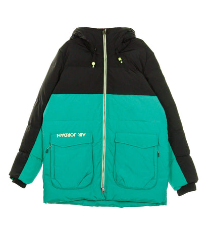 JORDAN Giaccone Lungo Uomo Down Parka Black/watermelon/neptune Green da uomo