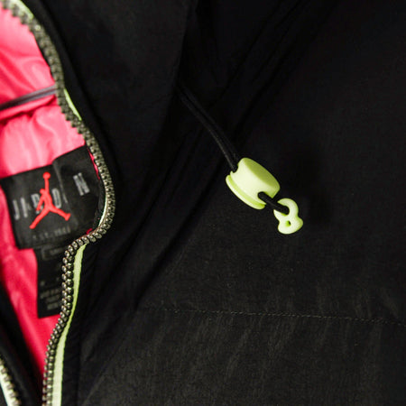 JORDAN Giaccone Lungo Uomo Down Parka Black/watermelon/neptune Green da uomo