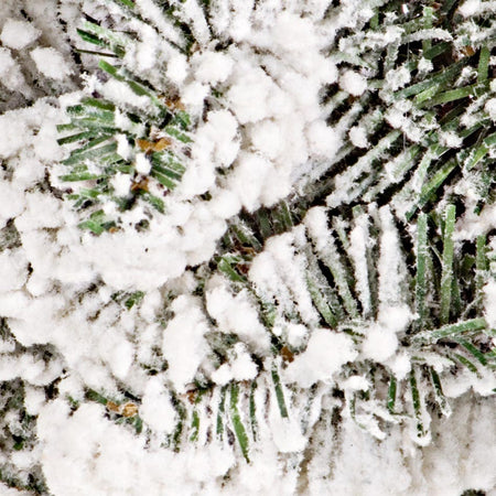 Ghirlanda tonda corona dietro porta innevato in PE effetto Real Touch